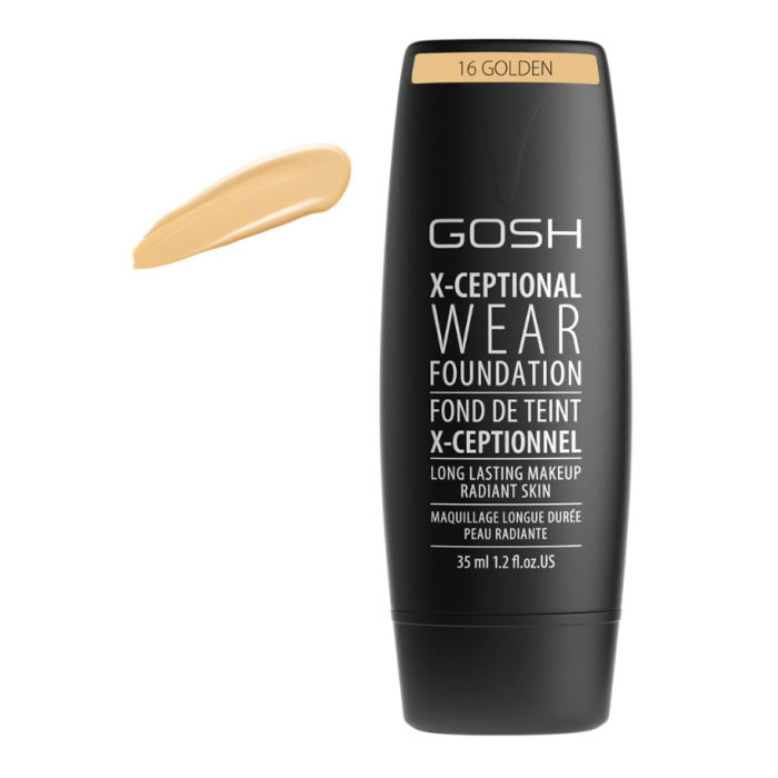 Gosh X-Ceptional Wear tonālais krēms ilgnoturīgs grims 16 Golden 35ml