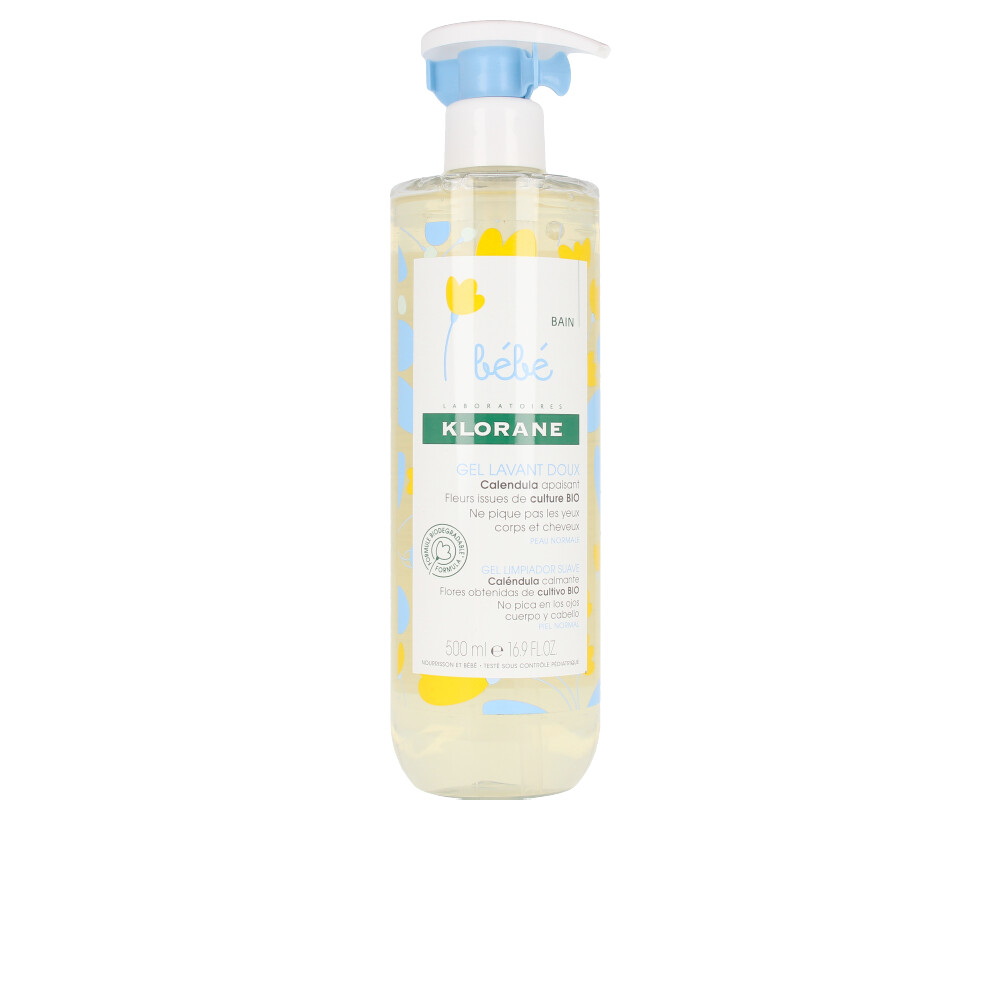 Klorane Bebé Jemný čisticí gel zklidňující měsíček 500 ml