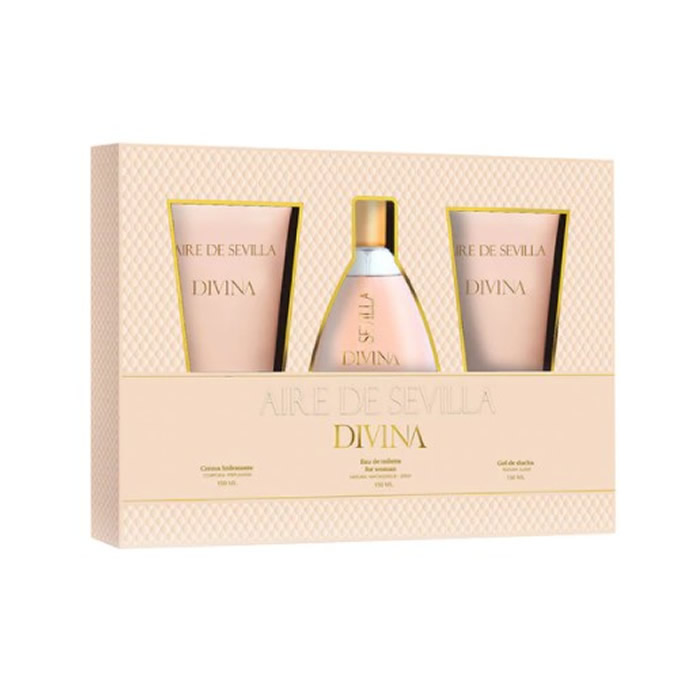 Woda toaletowa Aire De Sevilla Divina dla kobiet w sprayu 150 ml, pudełko 3 produkty 