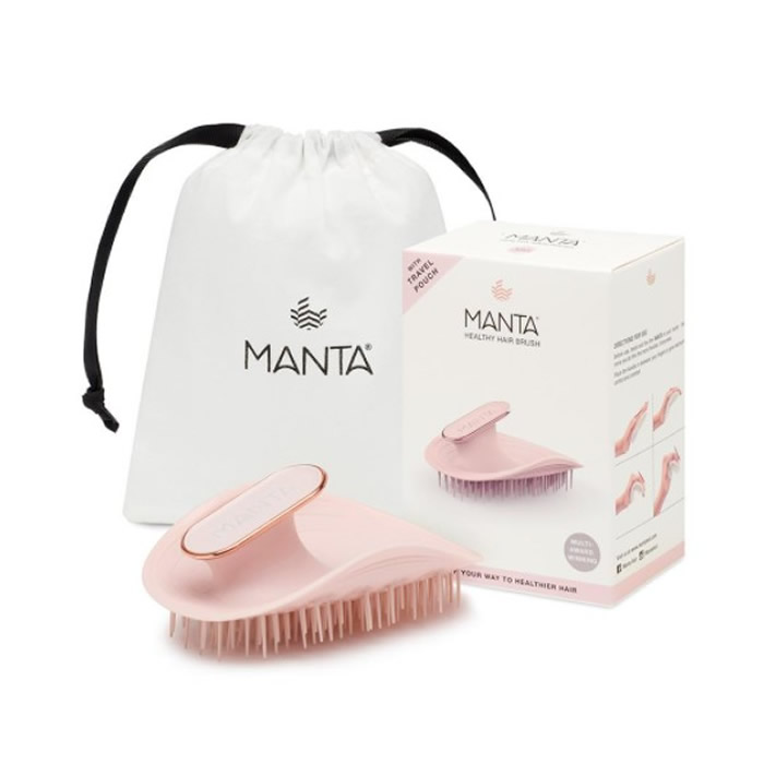 Manta Healthy Hair Brush Ultra Zacht Roze Rose-Goud