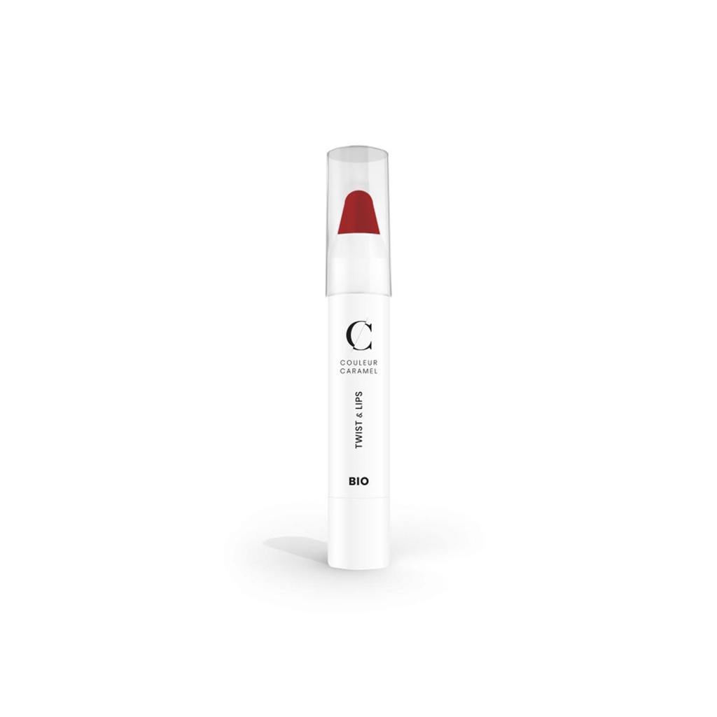 Couleur Caramel Twist y Lips Barra De Labios 407 Rojo Brillo 1un