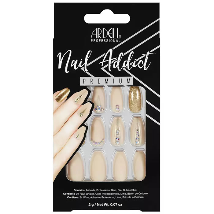 Ardell Nail Addict Unhas postiças com joias nuas