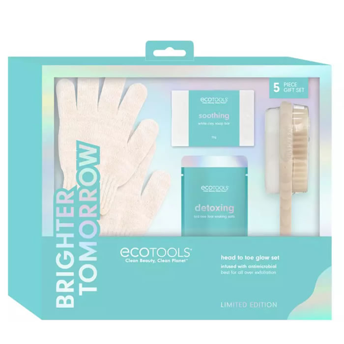 Ecotools Brighter Tomorrow Glow da cabeça aos pés caixa 4 produtos