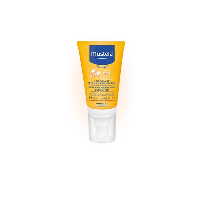 Mustela Baby SPF50+ mleko za sončenje za obraz z zelo visoko zaščito 40 ml