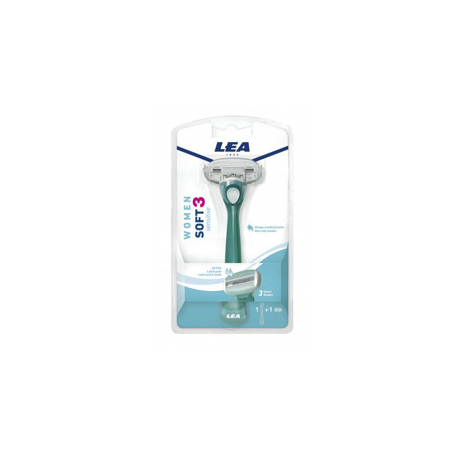 Lea Maquinilla Donna Soft 3 Sensitive 1un