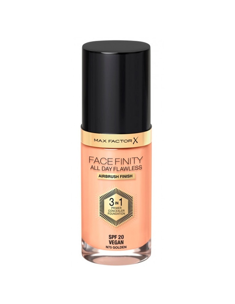 Max Factor Facefinity 3in1 gruntas, maskavimo priemonė ir pagrindas 75-Golden 30ml