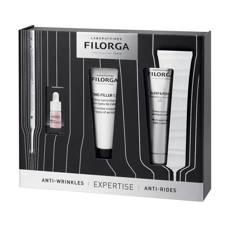 Filorga Time Filler Cream 30 ml + Sleep Pell 40 ml 3-delt sæt