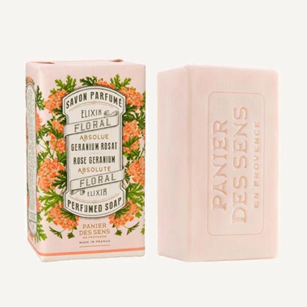 Panier Des Sens Blumenelixier Rosengeranie Jabon Perfumado 150g
