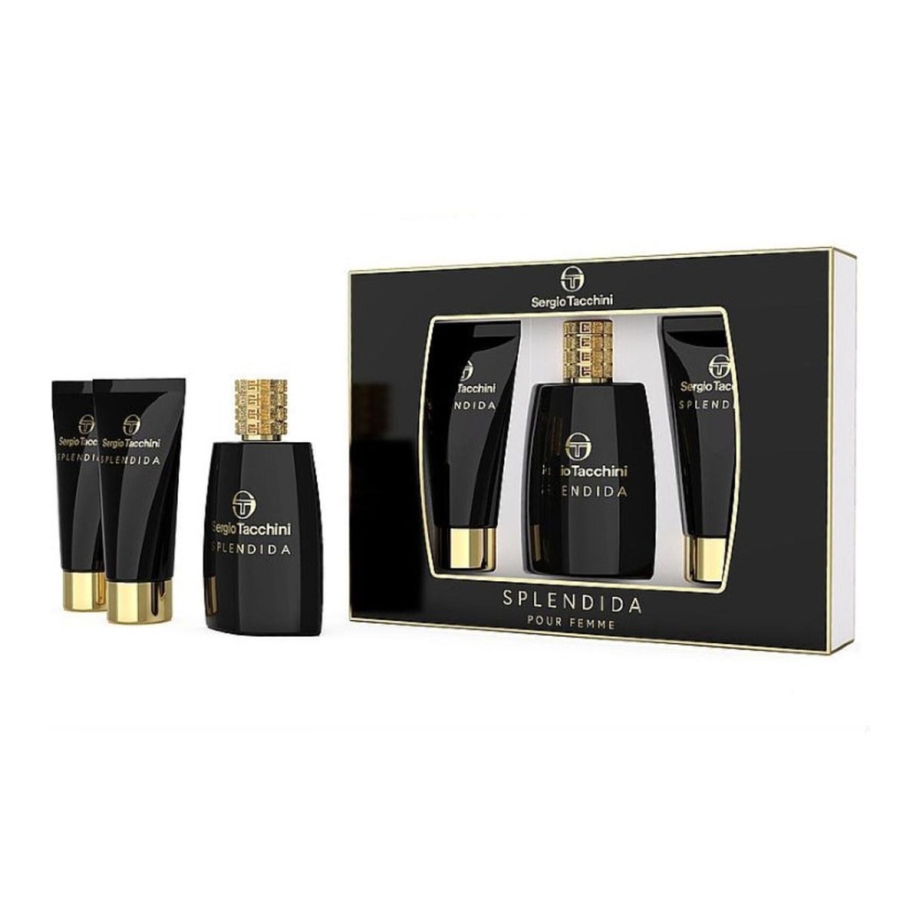 Sergio Tacchini Splendida Pour Femme Eau De Parfum 100 ml Locion Corporal Perfumada 100 ml Gel De Baó 100 ml