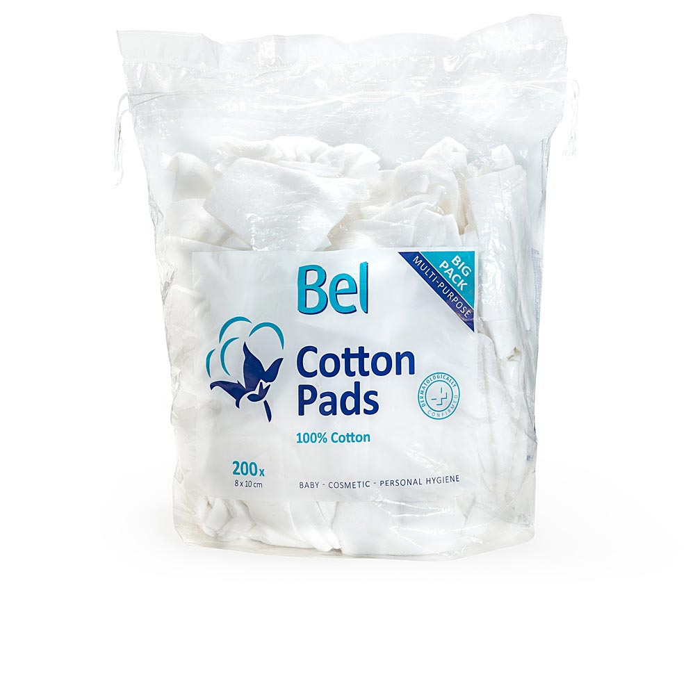 Bel Wattepads 100 Algodón 8x10 cm 200 Einheiten