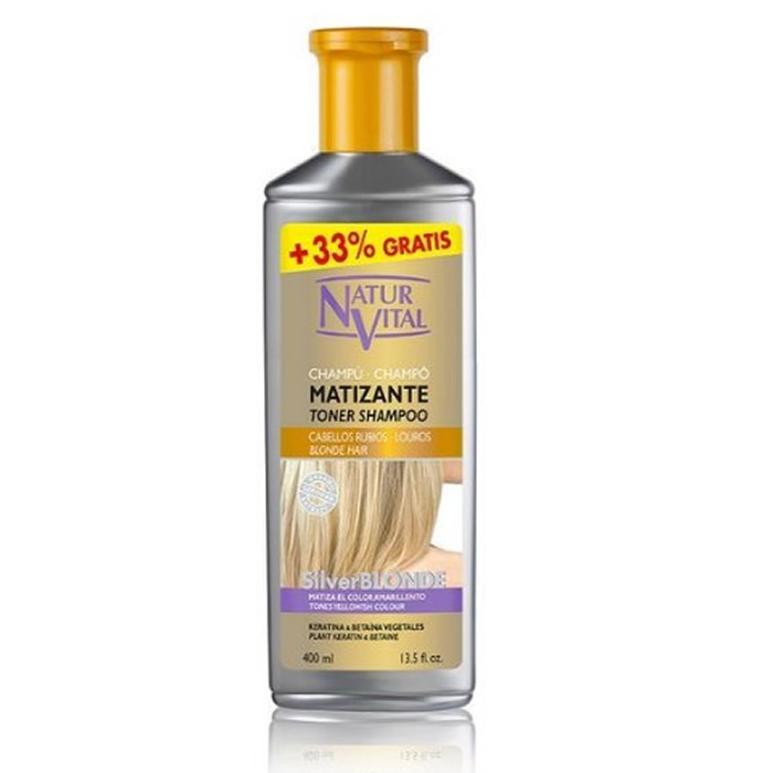 Naturvital matizuojantis sidabro blondinės šampūnas 400ml