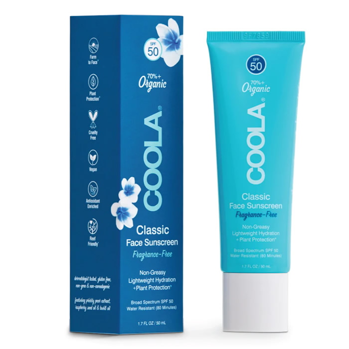 Organski losjon za sončenje Coola Classic Face Spf50 50 ml