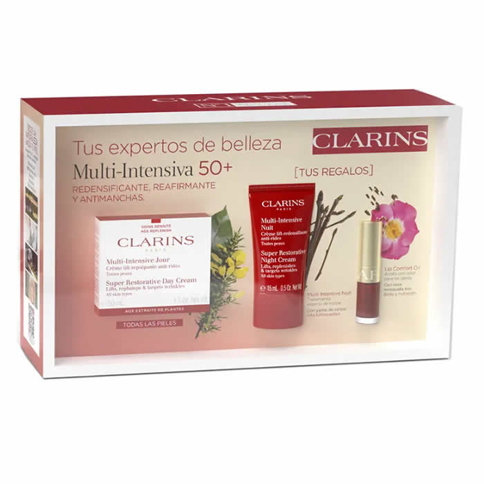 Clarins Multi-Intensive Giorno Spf15 Tutta la Pelle 50ml Confezione da 3 Prodotti