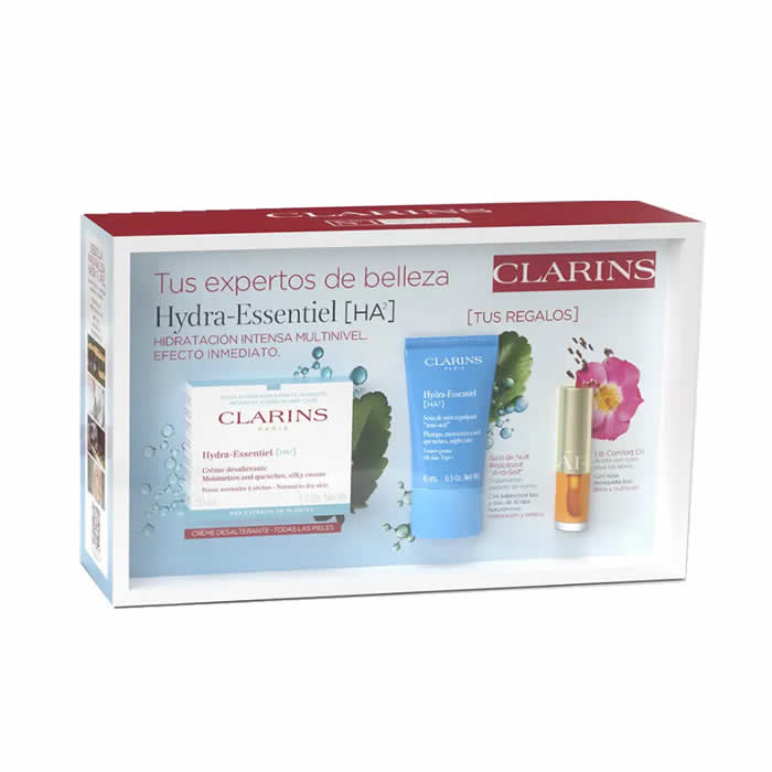 Clarins Hydra-Essentiel dušilna krema za obraz 50 ml Škatla s 3 izdelki