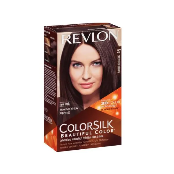 [67981] Revlon Colorsilk Sin Amoniaco 27 Castaño Cálido Profundo