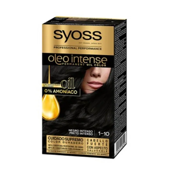 Syoss Oleo Intense Permanent Hair Color 1-10 Deep Black