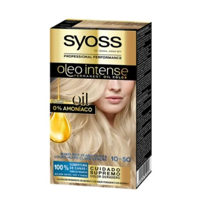[266483] Syoss Oleo Intense Tinte Permanente 10-50 Rubio Claro Ceniza