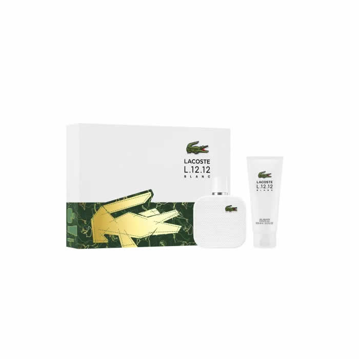Lacoste L.12.12 Blanc Men Eau De Toilette Spray 100ml Кутия 2 продукта