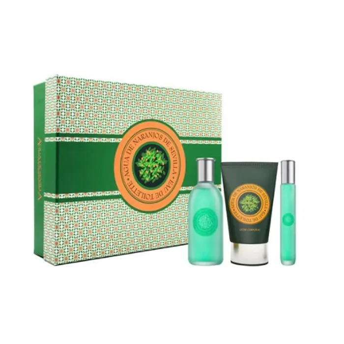 [256681] Aire De Sevilla Agua De Naranjos Eau De Toilette Vaporisateur 125ml Coffret 3 Produits