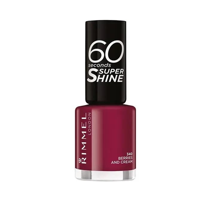 [103035] Rimmel London 60 Seconds Super Shine Nail Lacquer 340 Berries And Cream