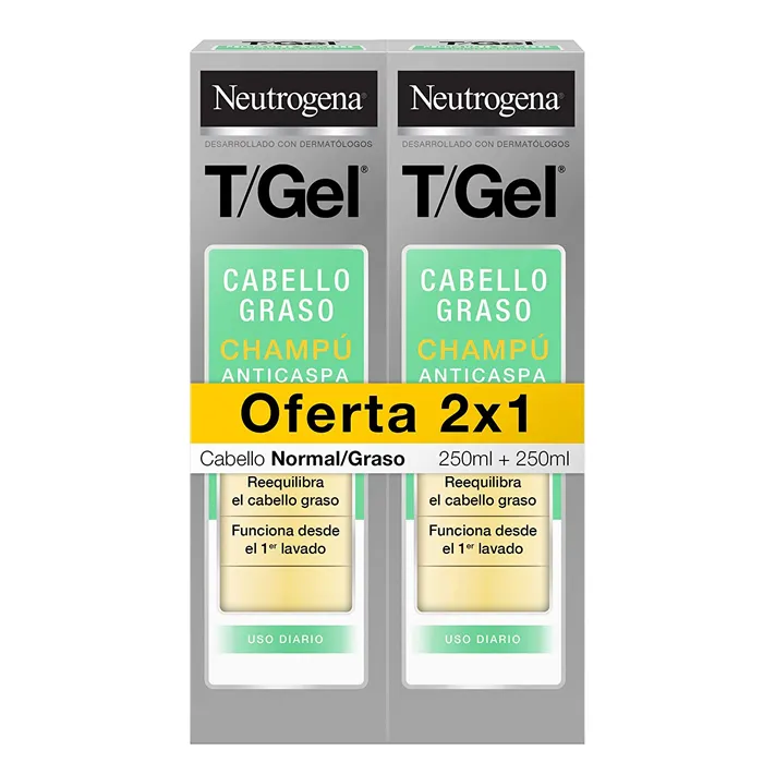[209976] Neutrogena T-Gel Champú  Normal Y Graso Duplo 2x 250ml
