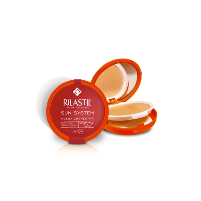 [263965] Rilastil Sun System Uniform Compact Cream Spf50+ Shade 02 Dore 10g
