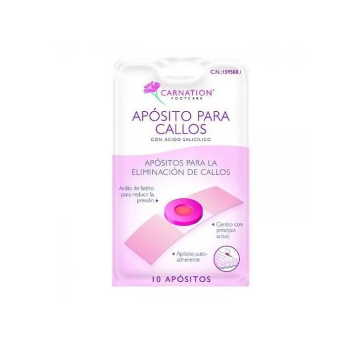 Emplâtres pour callosités à l'acide salicylique Carnation 10 unités