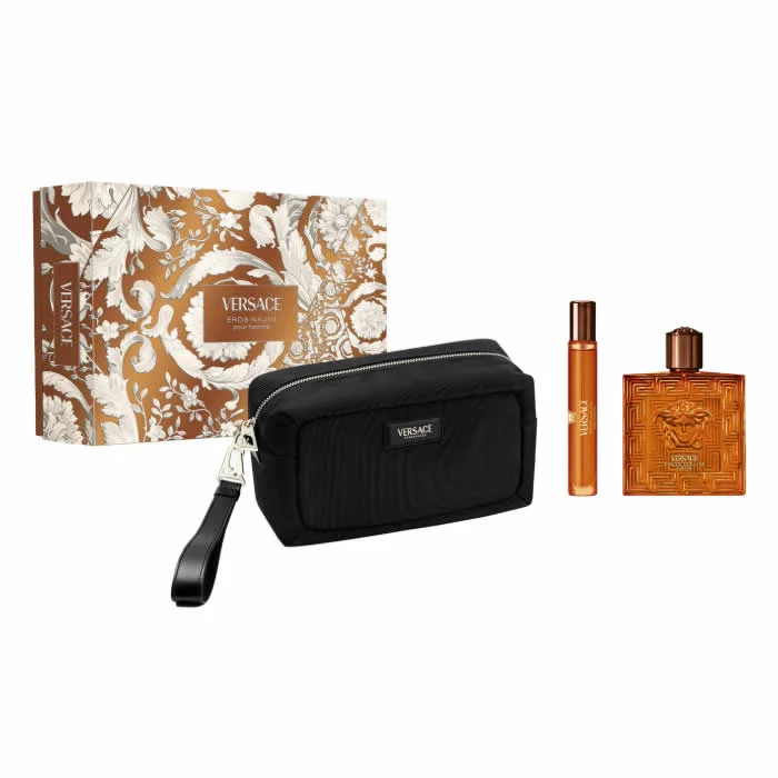 [413428] Versace Eros Najim Pour Homme Eau De Parfum Spray 100ml Coffret 3 Produits