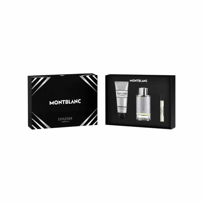 [352959] Montblanc Explorer Platinum Eau De Parfum Vaporisateur 100ml Coffret 3 Produits