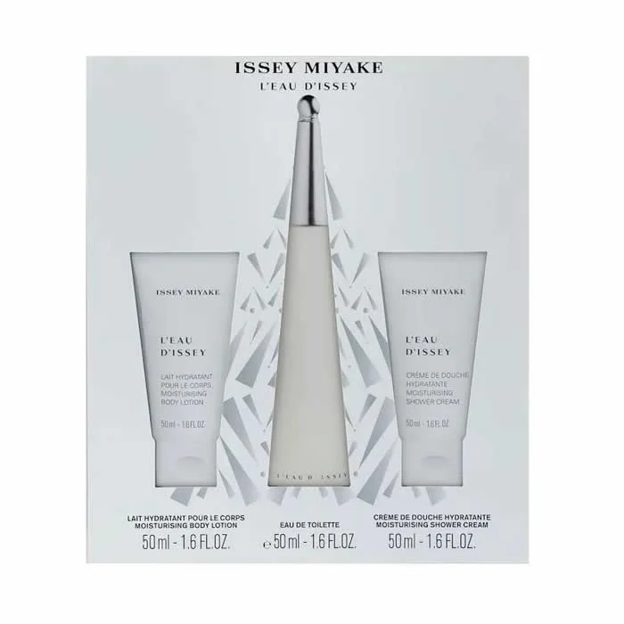 [333370] Issey Miyake L'Eau D'Issey Eau De Toilette Spray 50ml Set 3 Parti