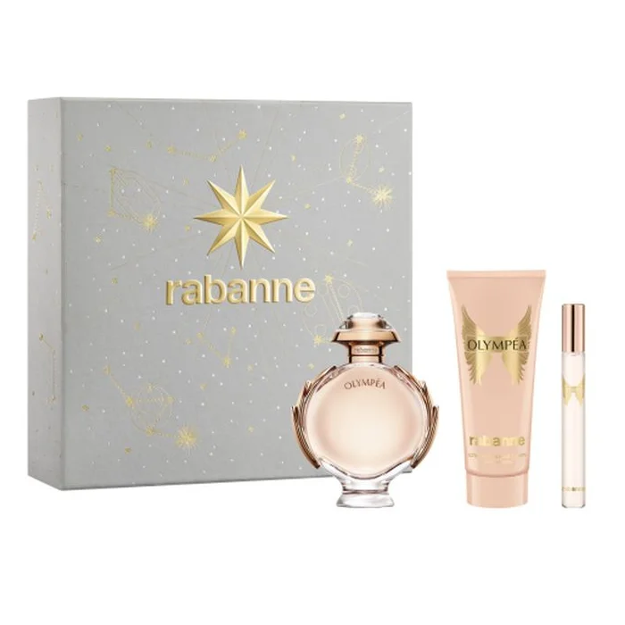 [400156] Rabanne Olympéa Eau De Parfum Spray 80ml Set 3 Parti
