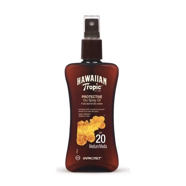 [29808] Hawaiian Tropic Protective Dry Spray Oil Spf20 Medium 200ml