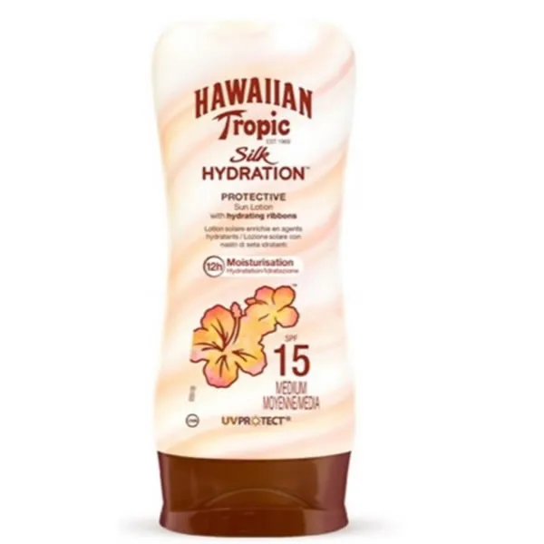 [73921] Hawaiian Tropic Silk Hydration Protective Sun Lotion Spf15 180ml