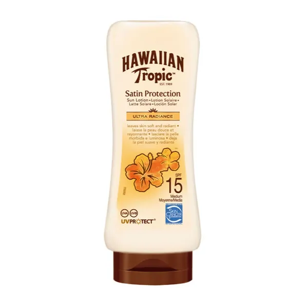 [79528] Hawaiian Tropic Satin Protection Ultra Radiance Lotion Solaire Spf15 180ml