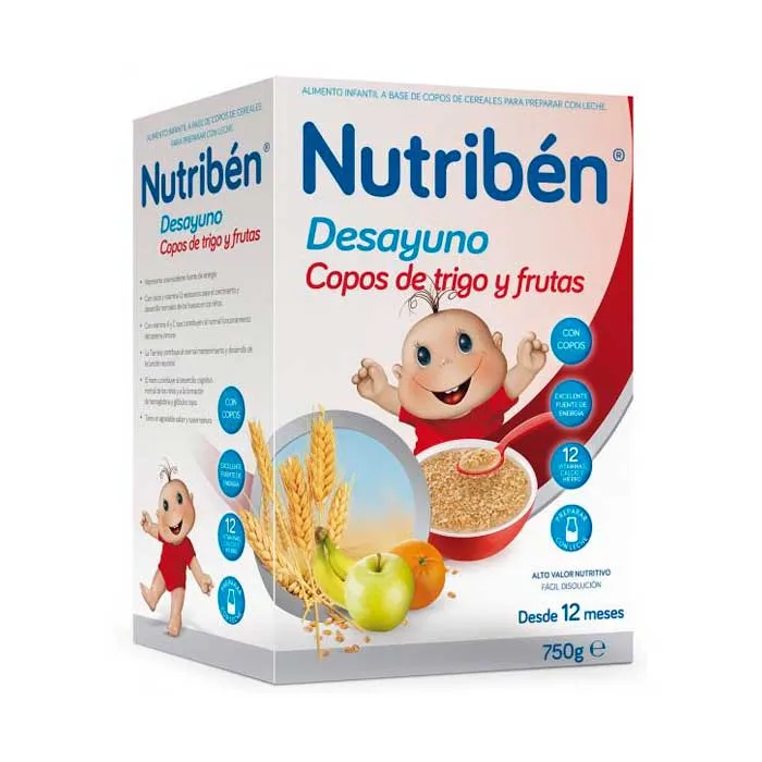 [272118] Nutribén Flocons de Petit-Déjeuner Au Blé et Aux Fruits 750g