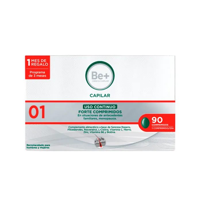 Be+ Capillaire à Usage Continu Forte 90 Comprimés