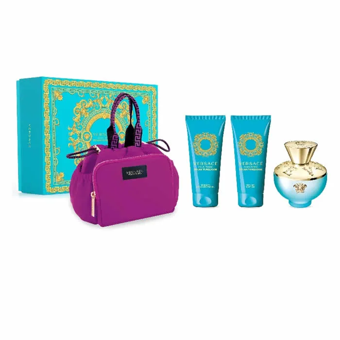 [348124] Versace Dylan Torquoise Eau De Toilette Spray 100ml Set 4 Parti