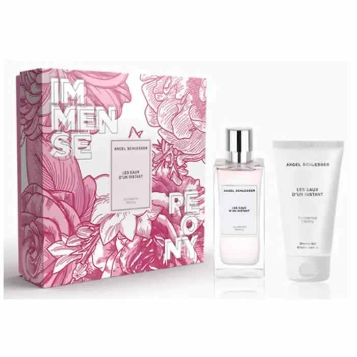 [374280] Angel Schlesser Les Eaux D'Un Instant Immense Peony Eau De Toilette Spray 100ml Set 2 Parti