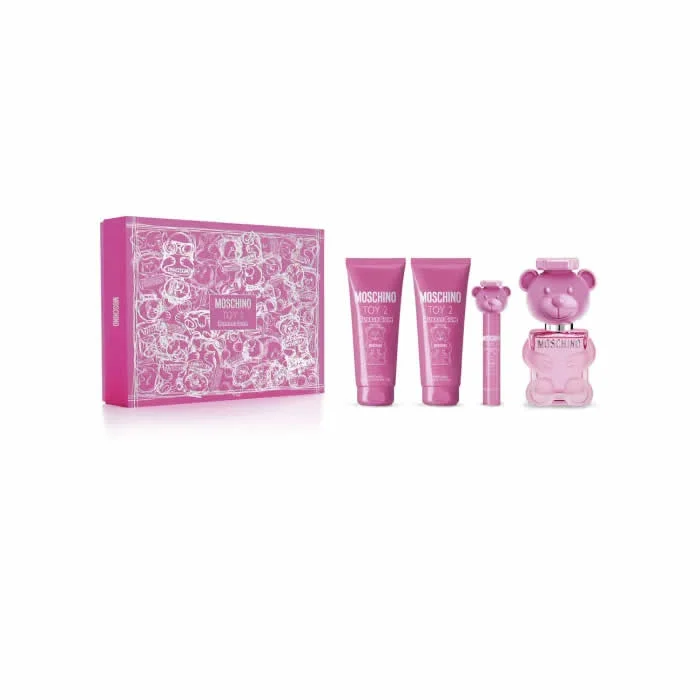 [400095] Moschino Toy 2 Bubble Gum Eau de Toilette Spray 100ml Set 4 Pieces