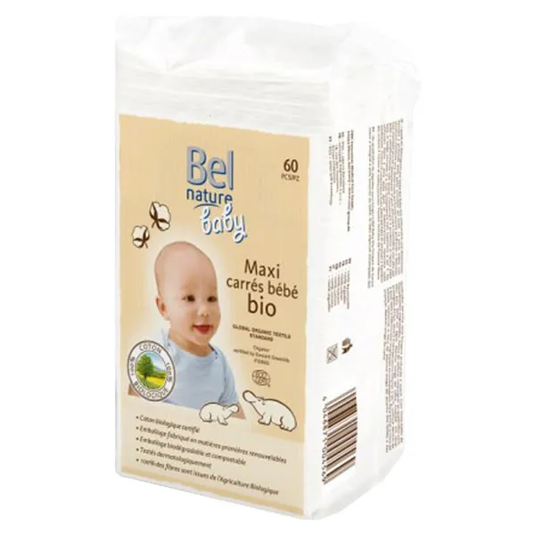[30547] Bel Nature Baby Carrés 60 Unités