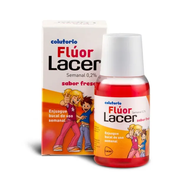 [49498] Lacer™ Bain De Bouche Fluor 0,2 Goût Fraise 100ml