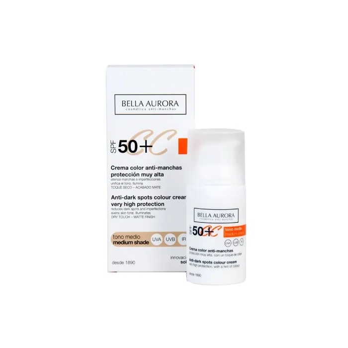 [94171] Bella Aurora CC Crema Anti Manchas Spf50 Tono Medio 30ml