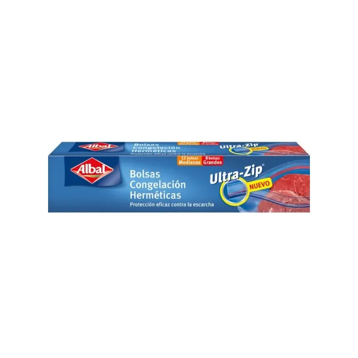 [125831] Albal Bolsa De Congelación Ultra-Zip 2 Tamaños 20 Unidades