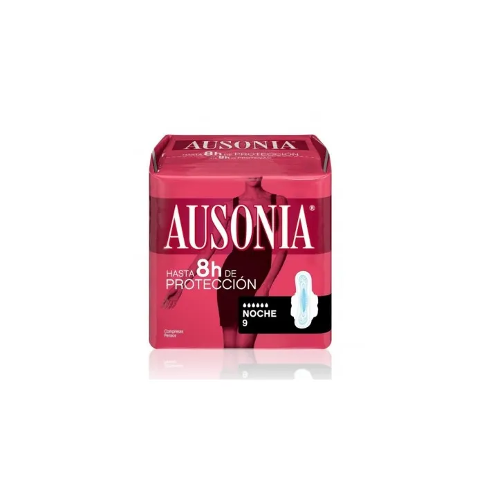[126307] Ausonia Night With Wings Sanitary Towels 9 Units