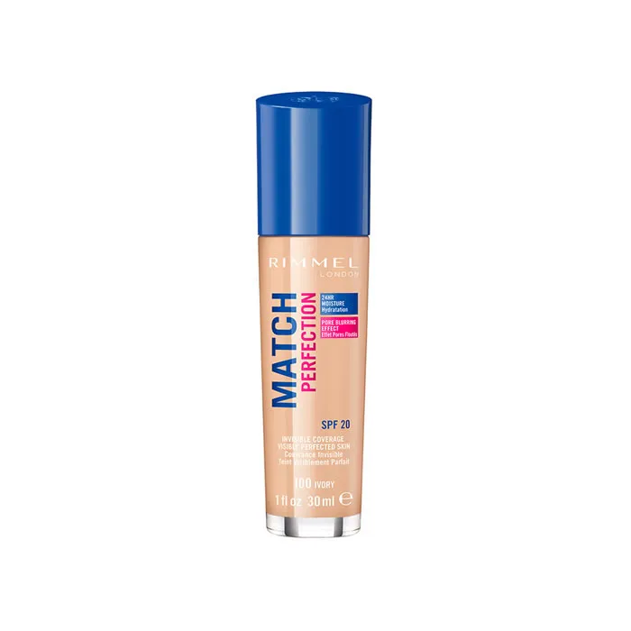 [160406] Rimmel London Match Perfection Base Spf20 100 Ivory 30ml