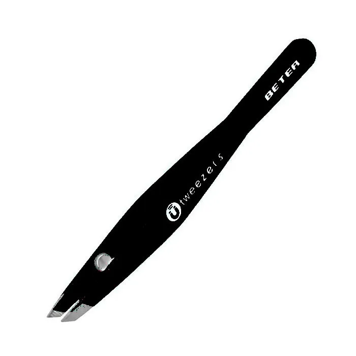 [186884] Beter Tweezers Magnetic Slanted Tip Black