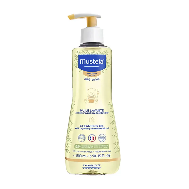 Mustela Bébé Huile Lavante Peaux Sèches 500 ml