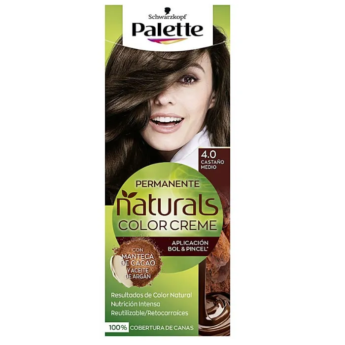 [218284] Schwarzkopf Palette Naturals Color Creme 4.0 Medium Chestnut