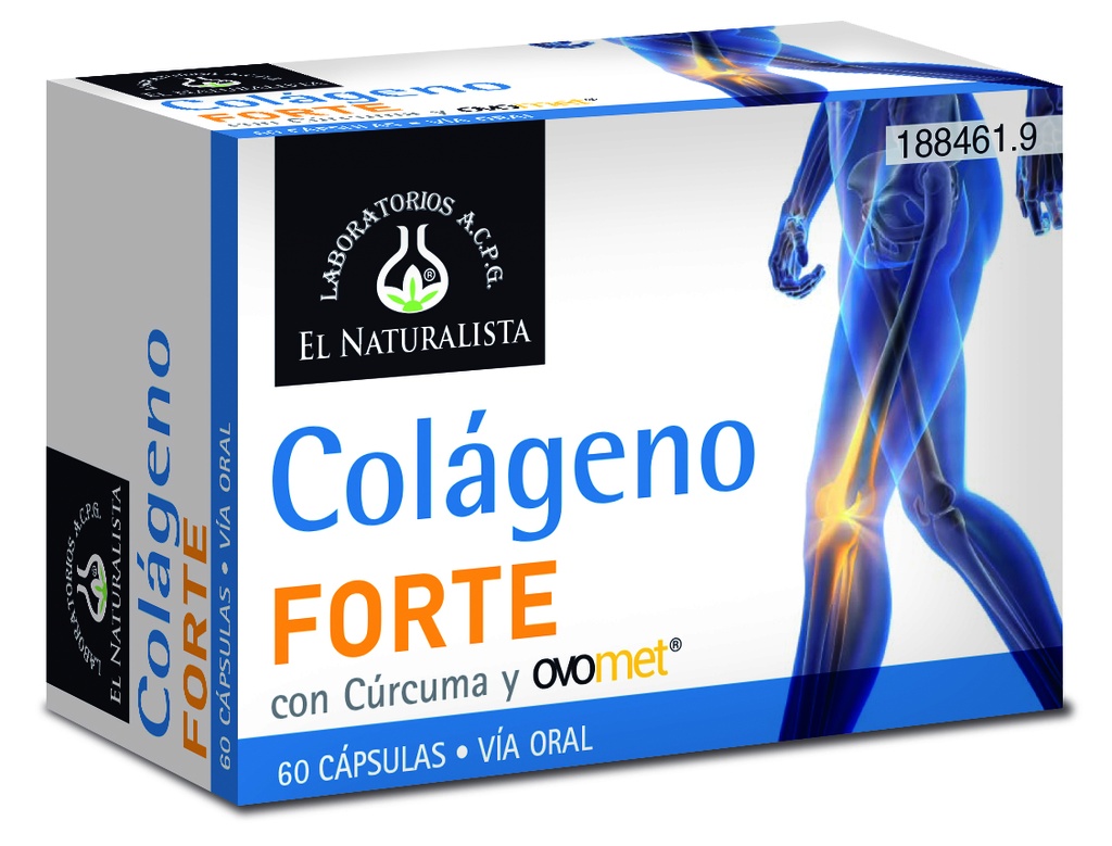[237961] El Natural Colageno Forte Con Curcuma y Ovomet 60 Capsulas