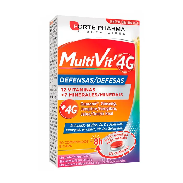 Forté Pharma Multivit 4G Défenses 30 Comprimés